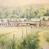 Portrait of Scottish estate A4 commissionahouseportrait_watercolourportrait_sallybarton_ScottishEstate