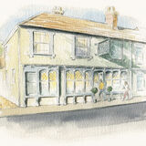 Portrait sketch: Joshan's Restaurant, Wye, Kent watercoloursketch_Joshans_SallyBarton