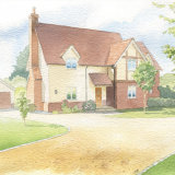 House portrait: modern detached home. A4