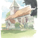 Portrait: St Clement's Church, Berkshire. A5 commissionahouseportrait_church_berkshirechurch_sallybarton