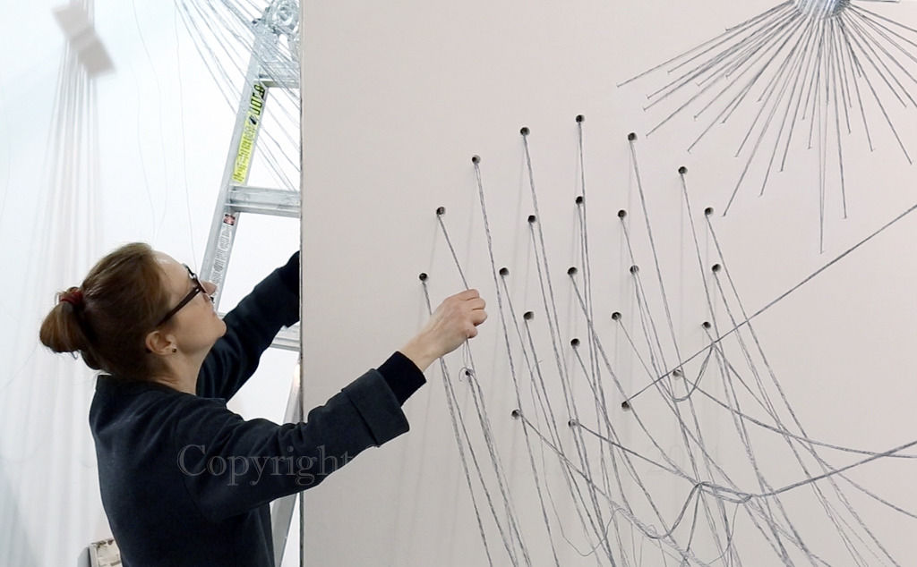 Reinstalling the Wall between the Manager and the Secretaries Office at The Menier Gallery.