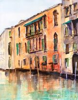 Peaceful Venice - Watercolour - 60 x 70
