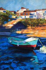 Turquoise Boat - Acrylic - 55 x 70