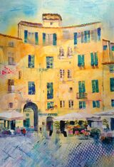 Luca ( Piazza dell Anfiteatro) - Mixed Media - 54 x 70