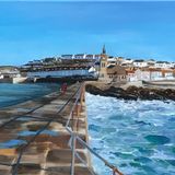 Blue sky over Porthleven