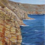 Late afternoon sun on Rinsey Cliffs