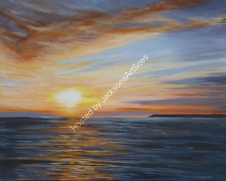 Golden skies over Mounts Bay