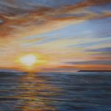 Golden skies over Mounts Bay