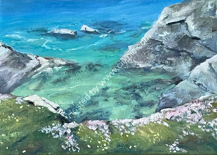 Looking over the edge, West Pentire nr Crantock