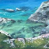 Looking over the edge, West Pentire nr Crantock