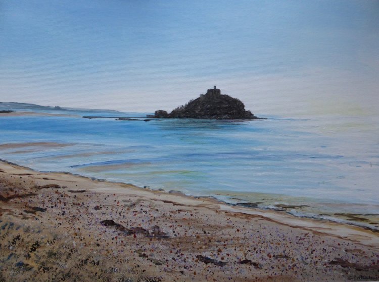 Sunshine behind St Michael's Mount, Cornwall