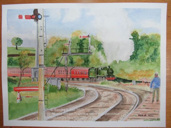 Alberta Stem Train going through Hellifield Station, Yorkshire.