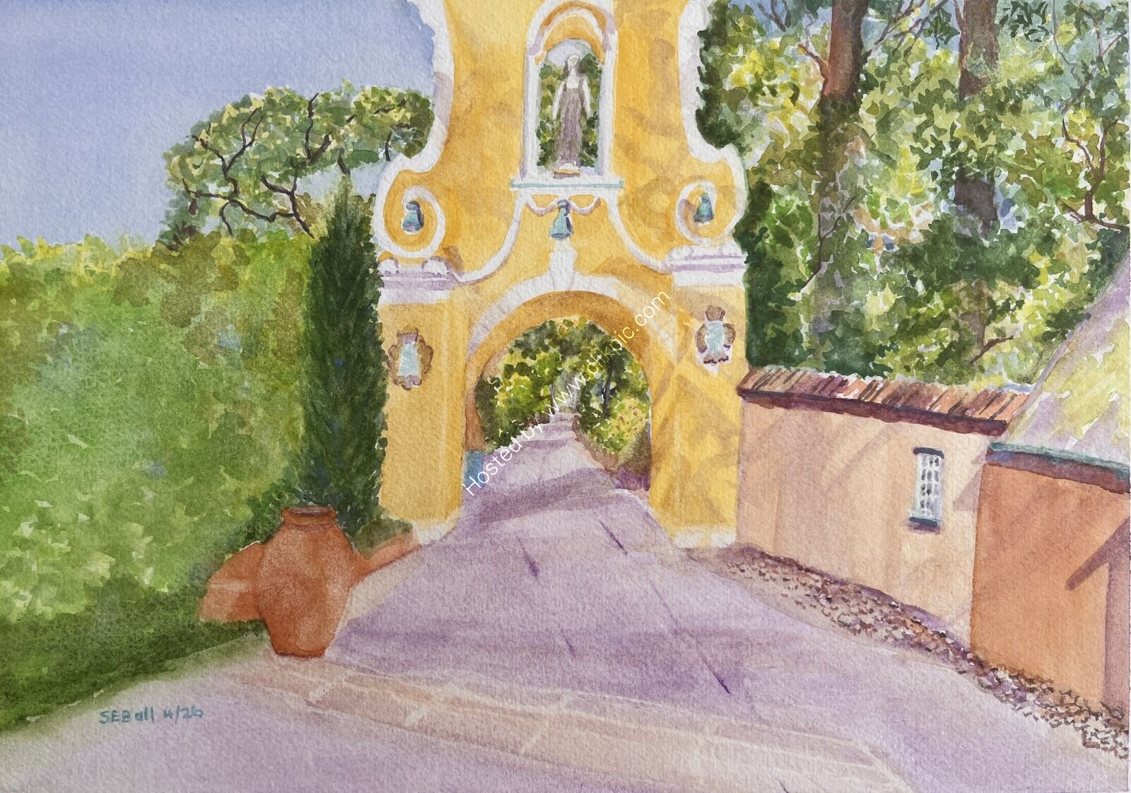 Yellow Archway at Portmerion, Wales