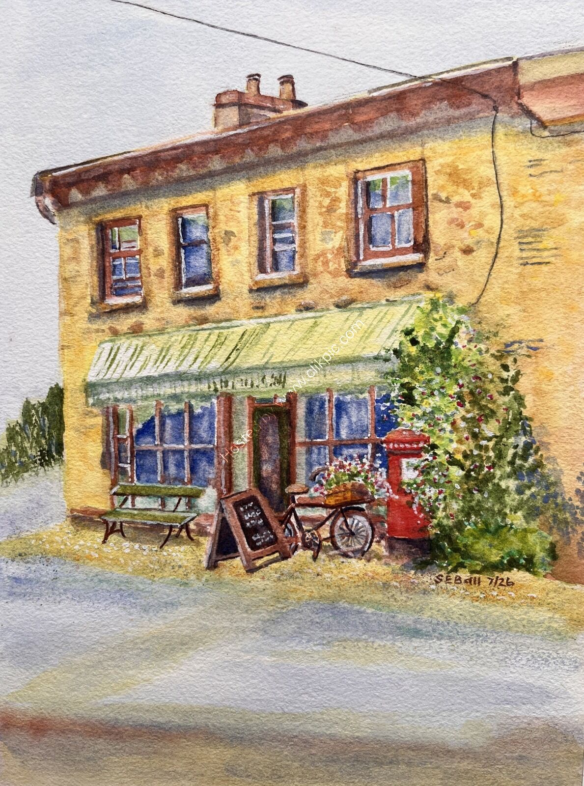 watercolour inspired by Clapham, Yorks.