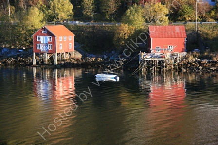 Boathouses near Ornes