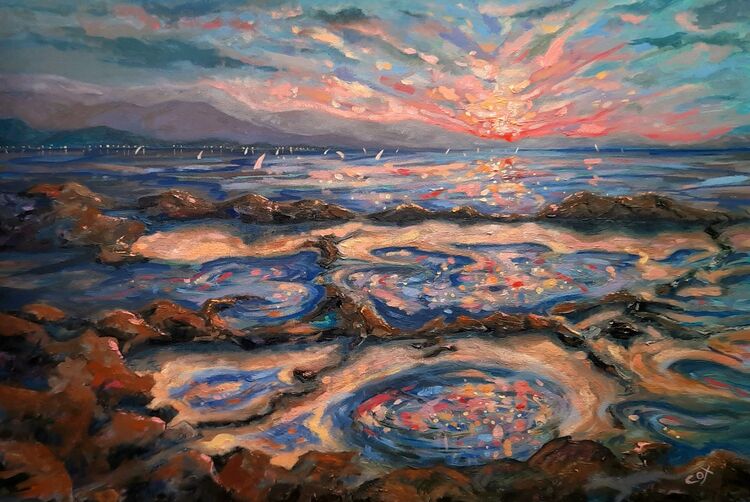 Dazzling Sea. Oil on canvas 30" x 24" SOLD