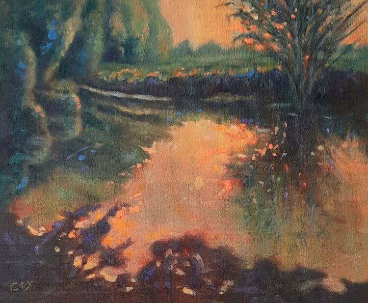 Golden light oil on board 12" x 10" £120