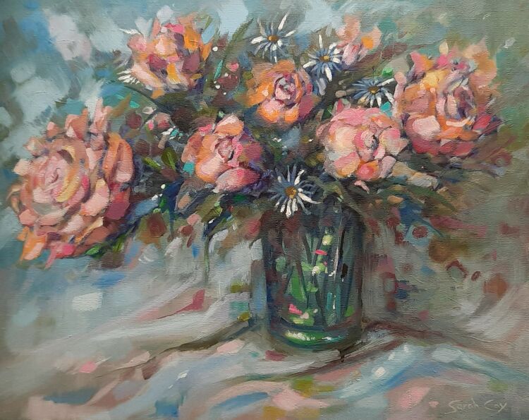 Perfectly Pink oil on canvas 20" x 16"
