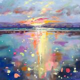 Still light over vivid seas 24” x 24” SOLD