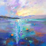 Sunrise reflections 12” x 12” oil SOLD