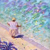 Beach sweeper, Barbados oil on canvas 24” x 30” SOLD