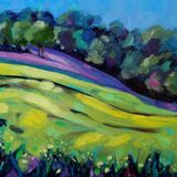 Golden fields of glory. Oil with silver frame 7" x 5" £75