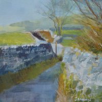 Bend in the road. Yorkshire Dales (February) (Sold)