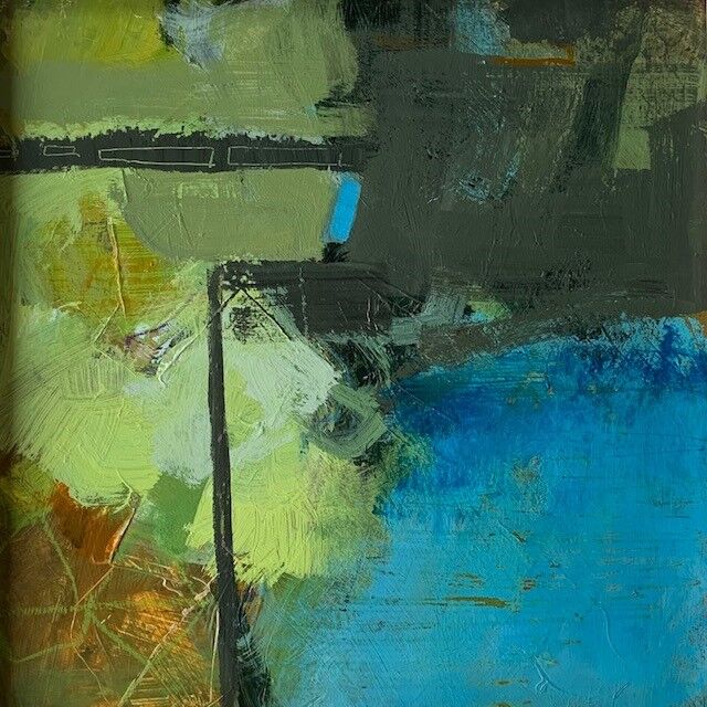 Cliff Edge abstract painting in mixed media
