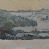 Morning snow. View towards Easton on the Hill £50