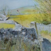 The winding road. Yorkshire Dales (winner of Caran D'Ache award in 2017 The Artist and Leisure Painter Open Competition)