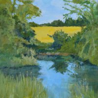River Welland and rape field (SOLD)