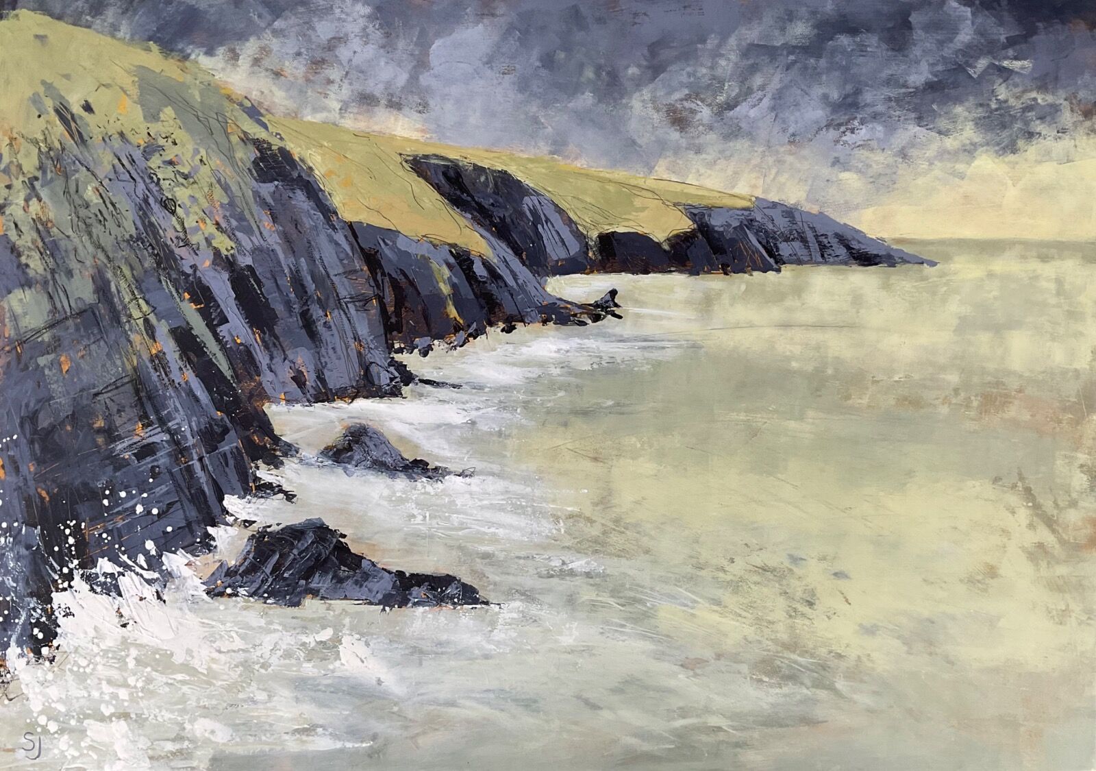 Llangrannog Bica in the Distance