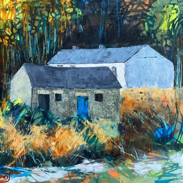 Blue door Soar y Mynydd