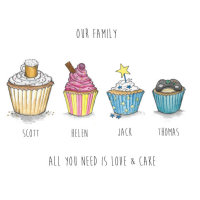 unframed print cupcakes