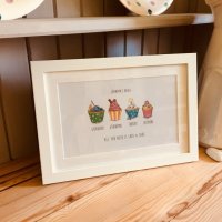 framed cupcake print