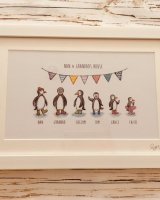 framed Penguin prints