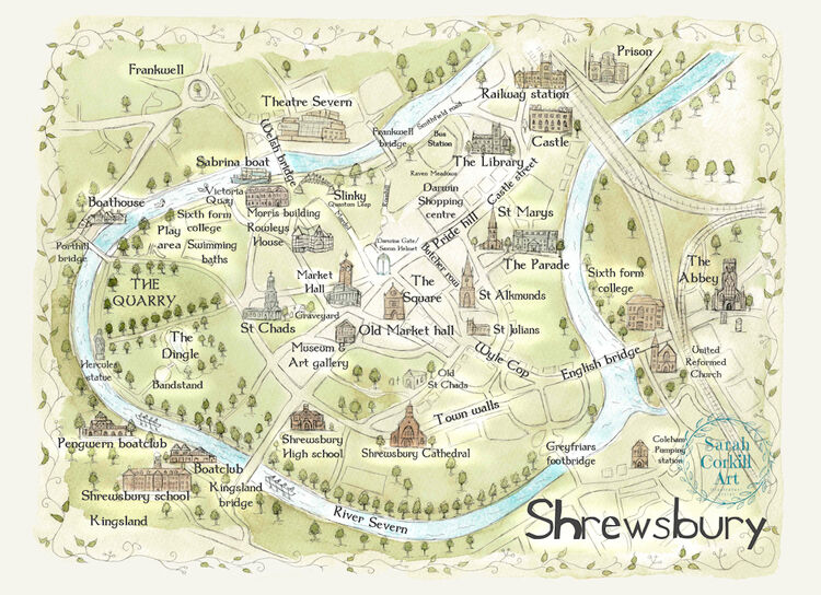 Shrewsbury map