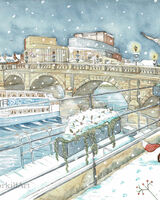 Winter Welsh bridge