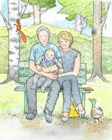 Grandparents with their baby grandson