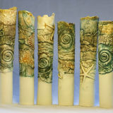 Porcelain Ammonite & shell vessels