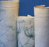 Scraffito & relief cowparsley vessels