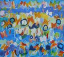 butterflies over the sea 48 x 52cm