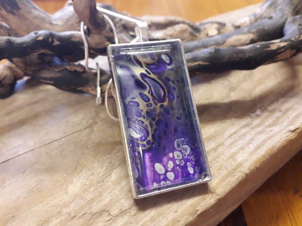 Purple Oblong Pendant