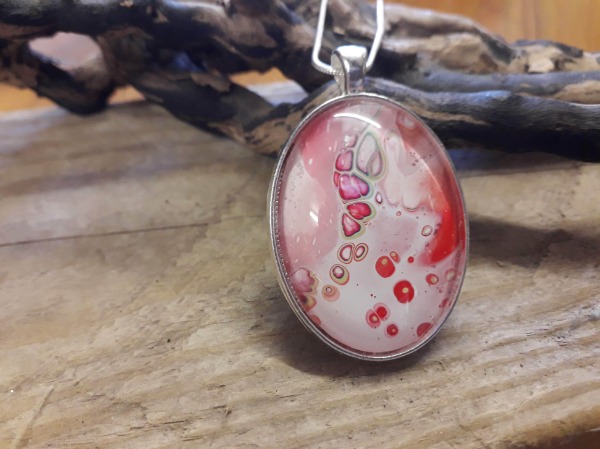 Orangey Red Oval pendant