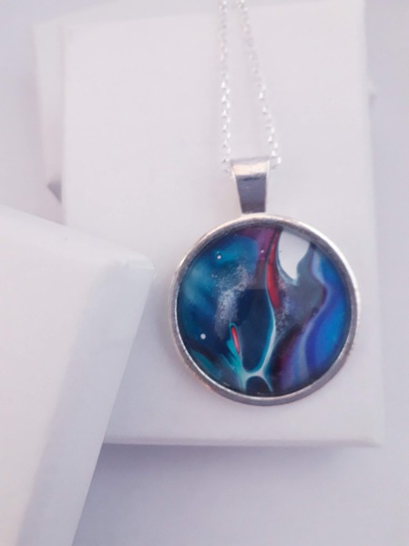 Blue Round Pendant