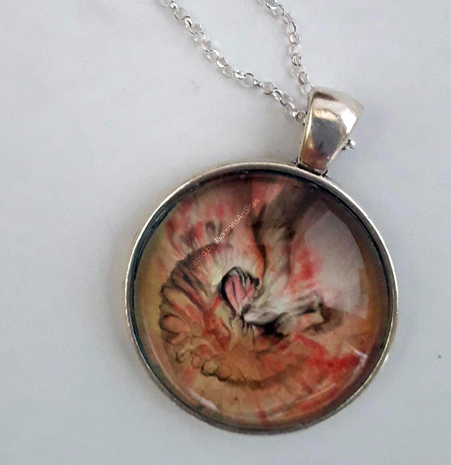 Swirly Metallic Round Pendant