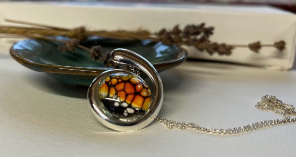 ‘Tiger’ - Silver plated Wave Pendant from my new Limited Edition Range