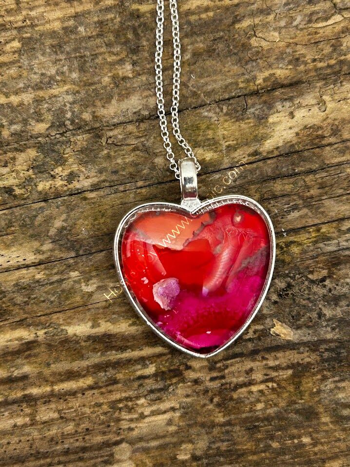 Pink & Red Heart shaped Pendant