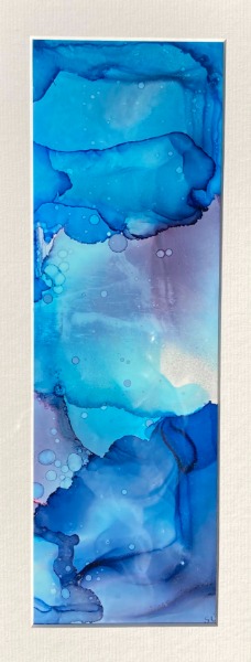 Blue Alcohol Ink Landscape