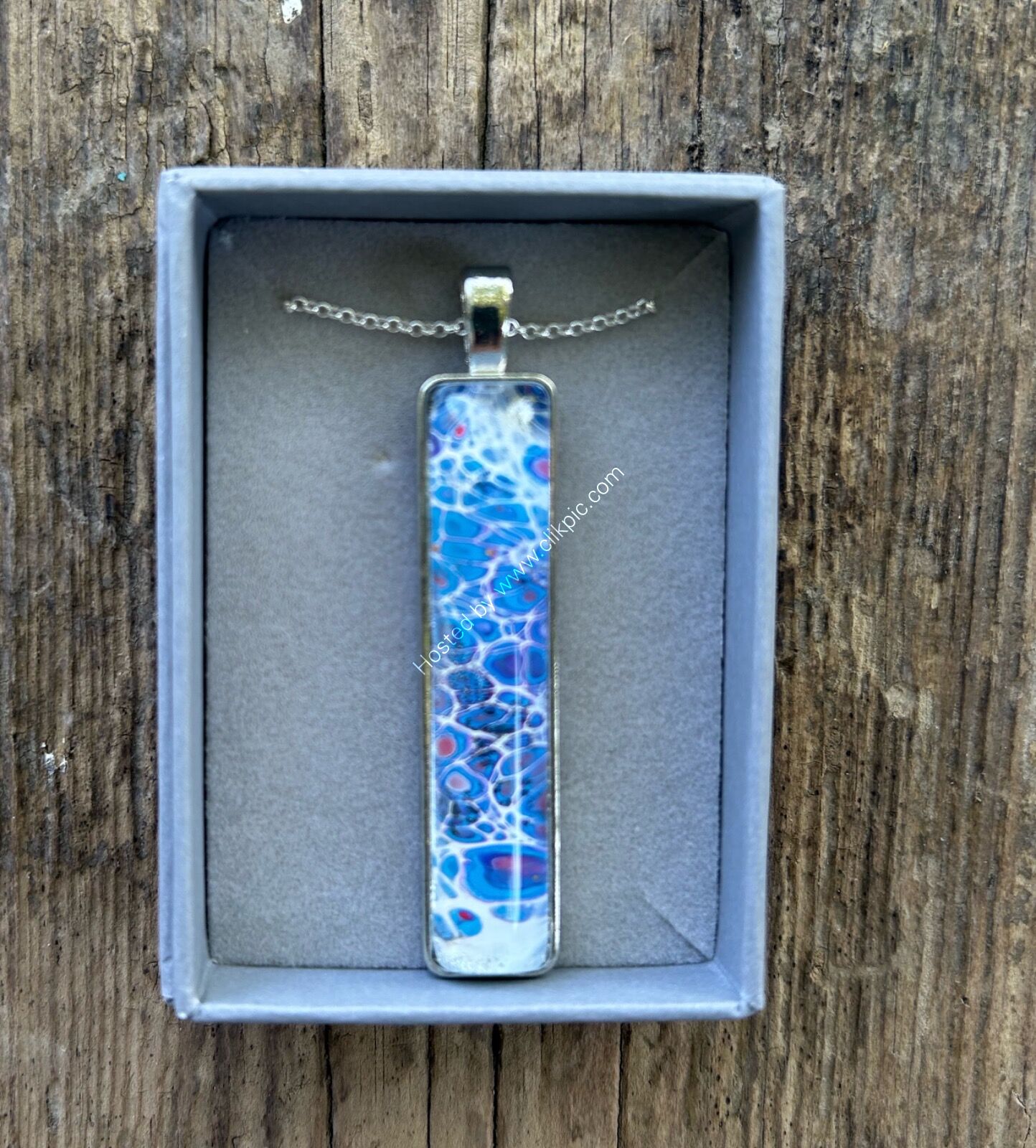 Blue long pendant